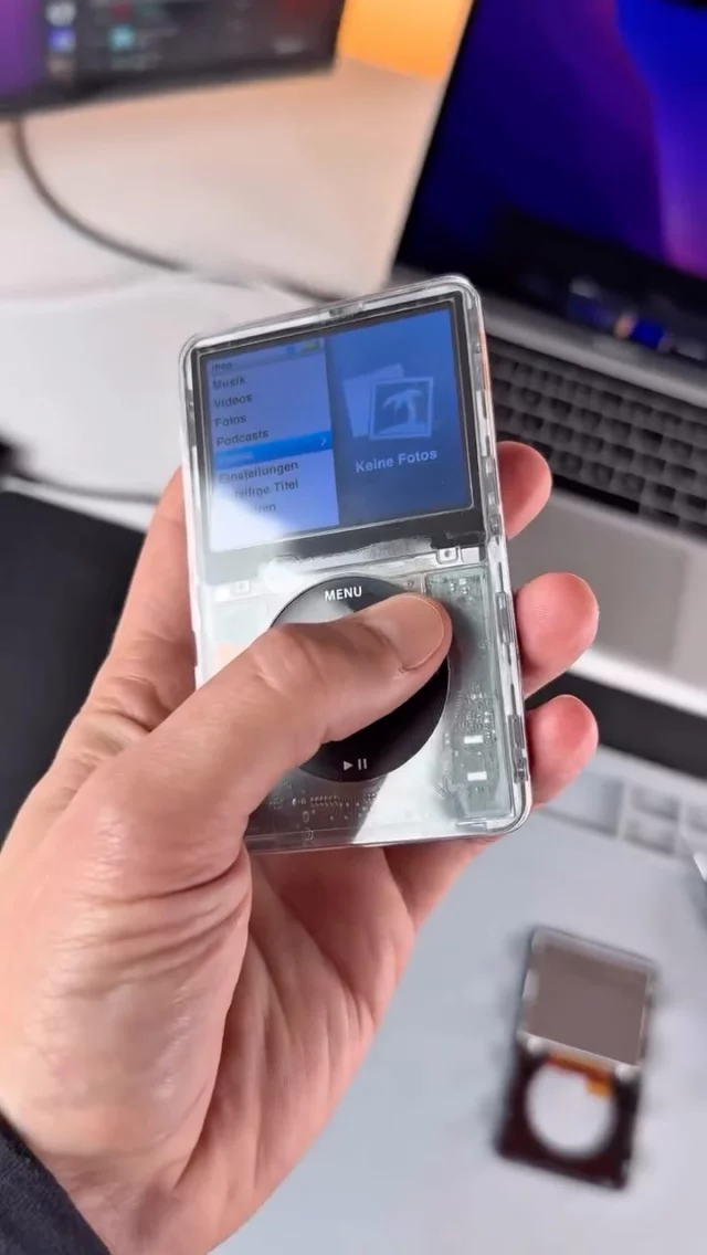 🎧 | Apple iPod classic retro repair modification transparent housing. #ipodclassic #ipodvideo #ipodmod #ipodmodding #ipodrepair