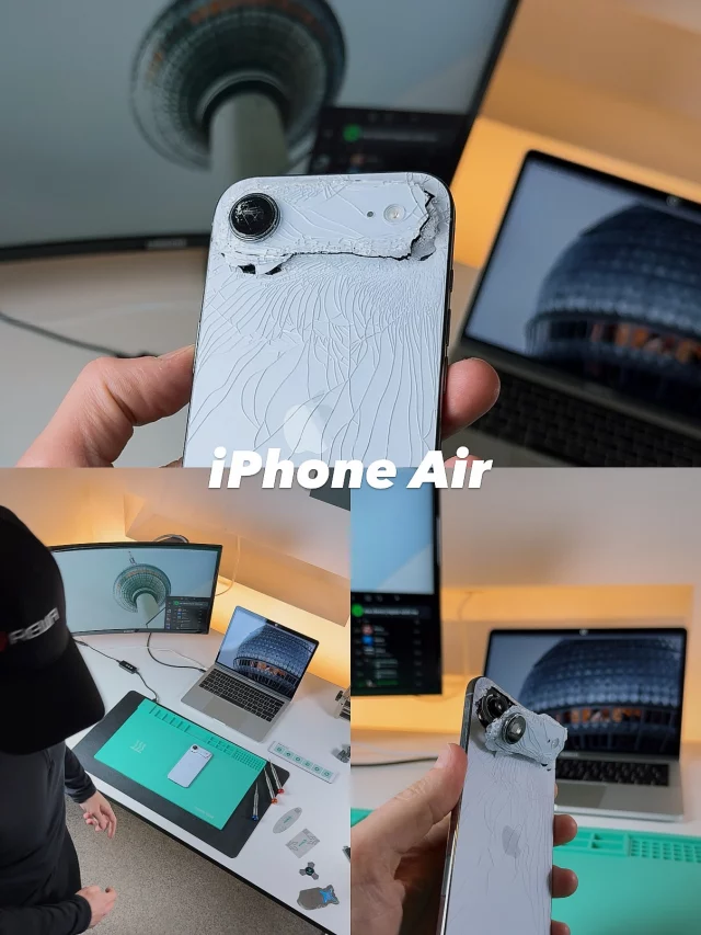 iPhone Air repair session #iphoneairrepair #iphoneair #iphoneairbrokenglass
